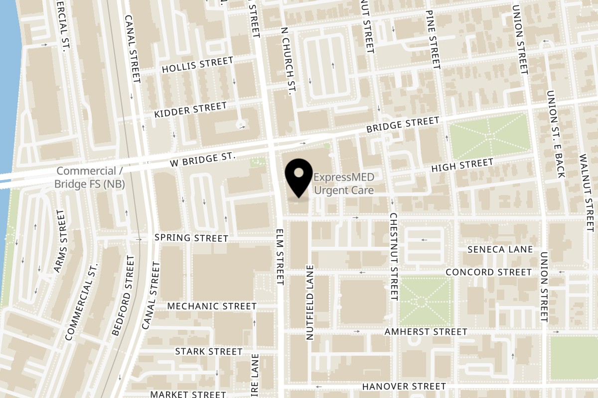 Map showing the location of KS Kitchen on 1105 Elm St in Manchester